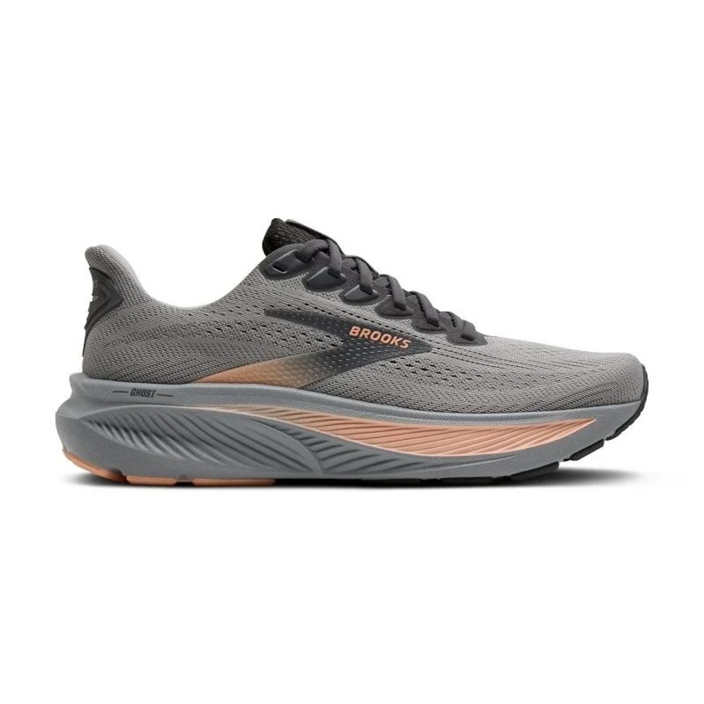 Brooks Ghost 17 Running Shoes Alloy/Blackened Pearl/Peach Size 8.5 New With Tags